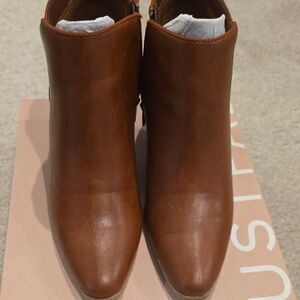 JustFab Chestnut Ankle Booties